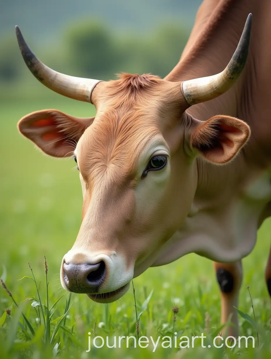 Indian-Cow-Grazing-in-Lush-Green-Pasture