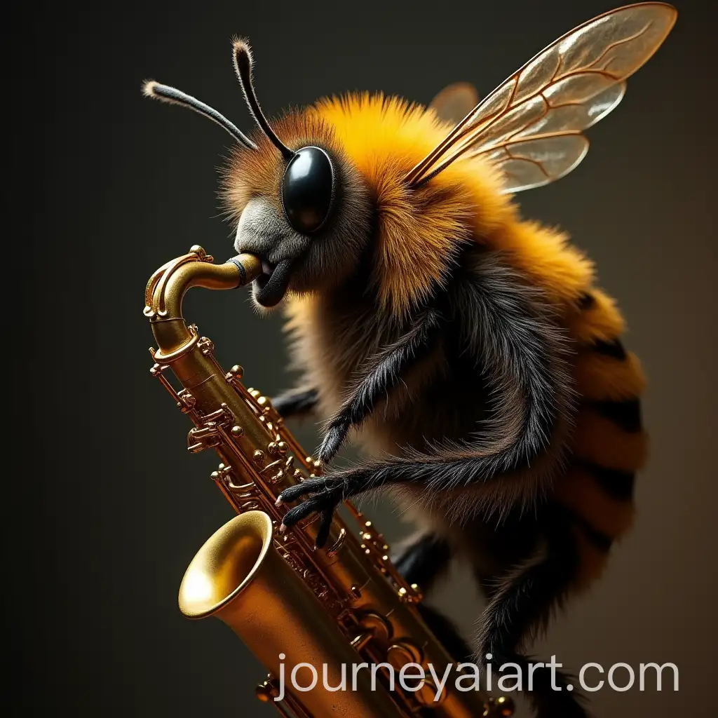 Baroque-Bee-Playing-Saxophone-in-Artistic-Style