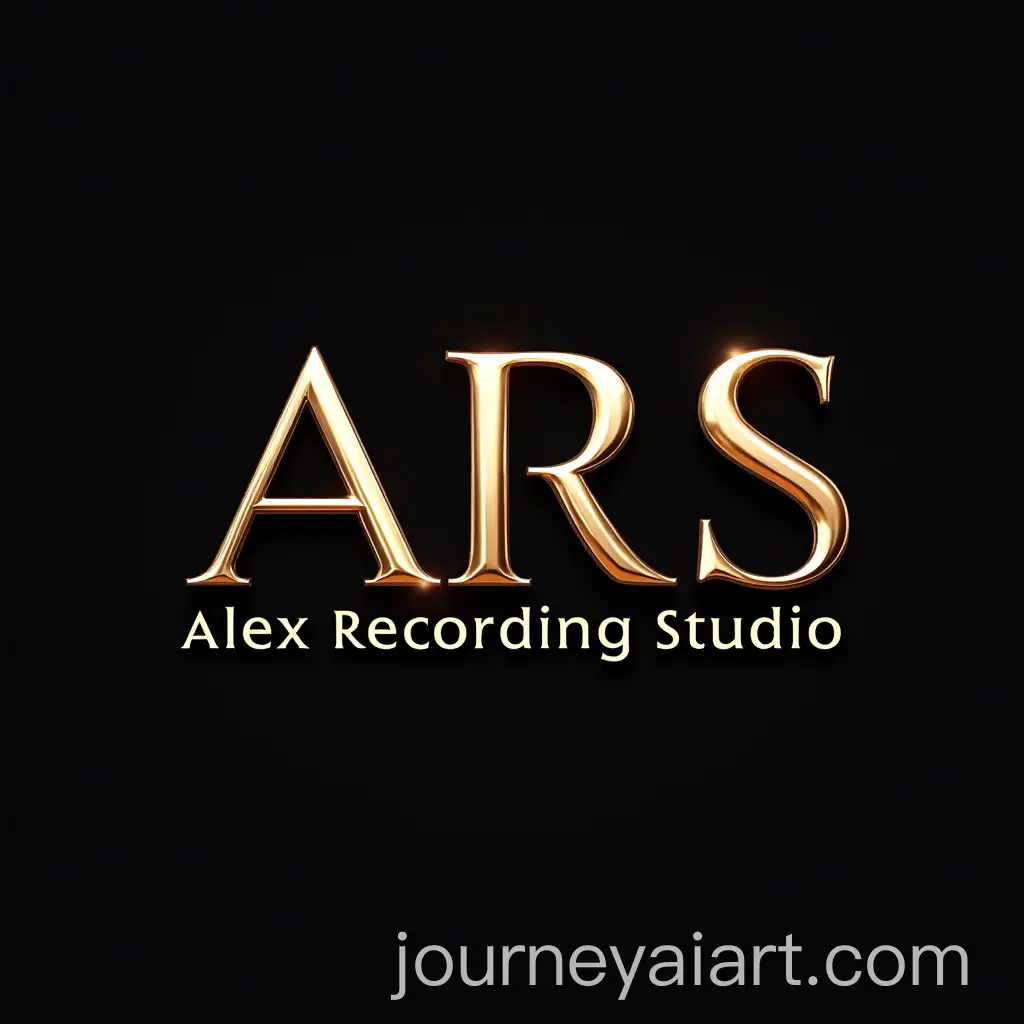 Glossy-3D-Logo-for-Alex-Recording-Studio-with-Musical-Theme