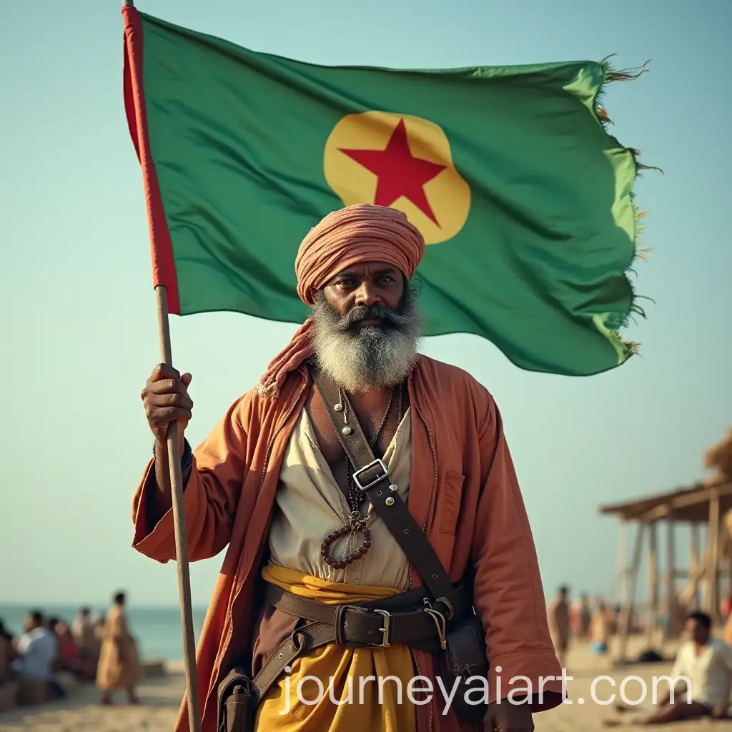 Malayalam-Actor-Fahad-Fasil-in-Somali-Pirate-Clothes-Holding-Somalia-Flag
