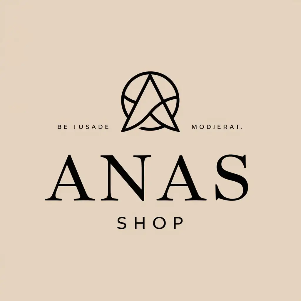 a vector logo design,with the text "ANAS", main symbol:a logo design,with the text 'ANAS Shop', main symbol:salsal,Moderate,be used in Beauty Spa industry,clear background,Moderate,be used in shop industry,clear background