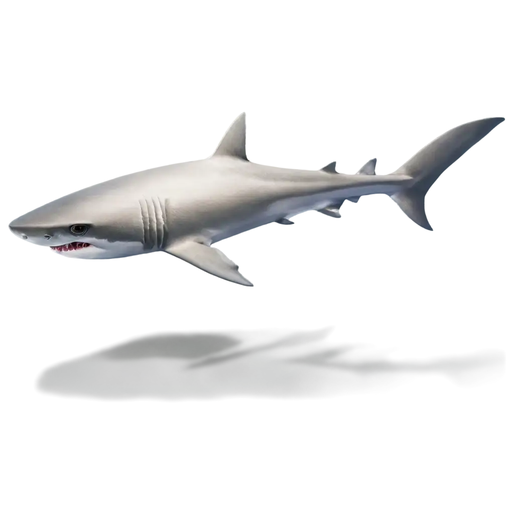 White-Shark-PNG-Captivating-Illustration-of-a-Majestic-Ocean-Predator