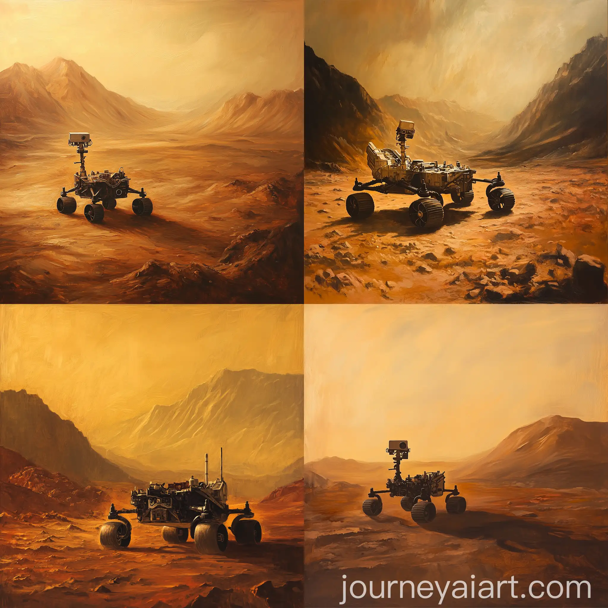 Renaissancestyle-Painting-of-a-Mars-Rover-in-Warm-Chiaroscuro