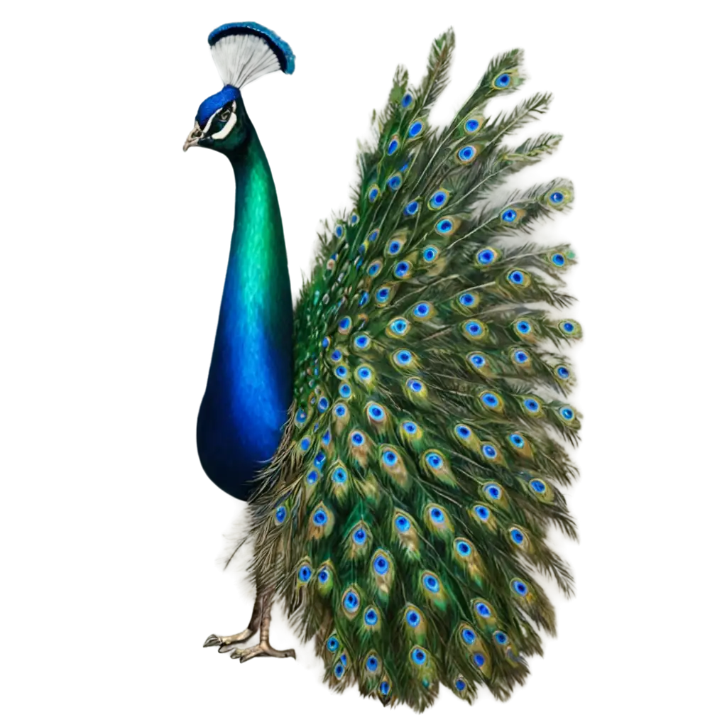 Vibrant-Peacock-with-Long-Tails-Stunning-PNG-Image-for-Your-Creative-Needs