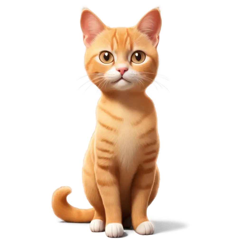 creat a realistic cute yellow  cat