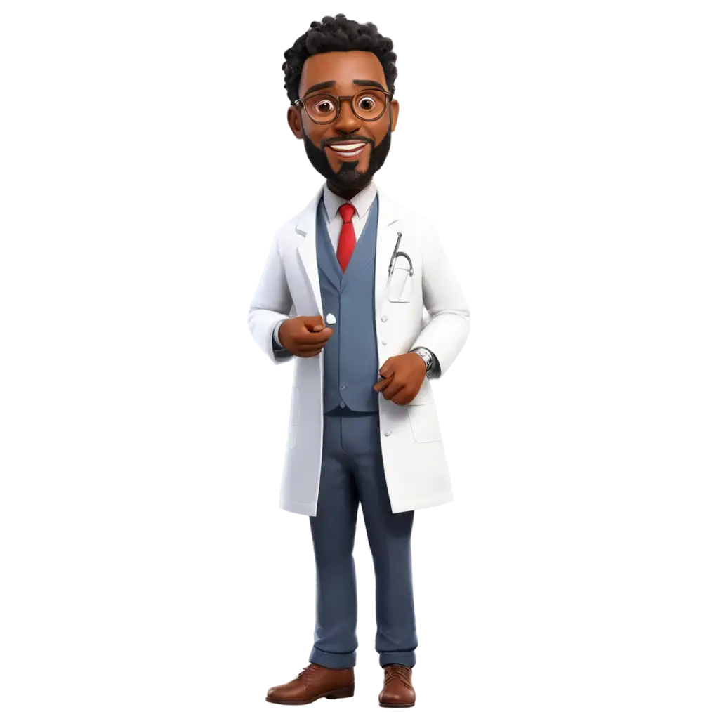 Old-Black-Pharmacist-PNG-Image-with-White-Lab-Coat-and-Glasses