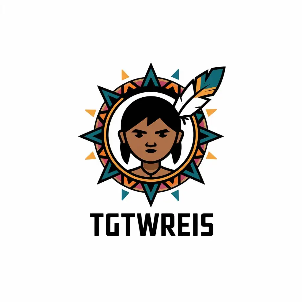 LOGO Design for TGTWREIS Tribal Boy or Girl Symbol with Moderate Style for Education Industry