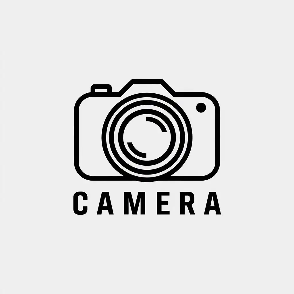 LOGO Design for Camera Minimalistic Vector with Camera Symbol and Clear Background