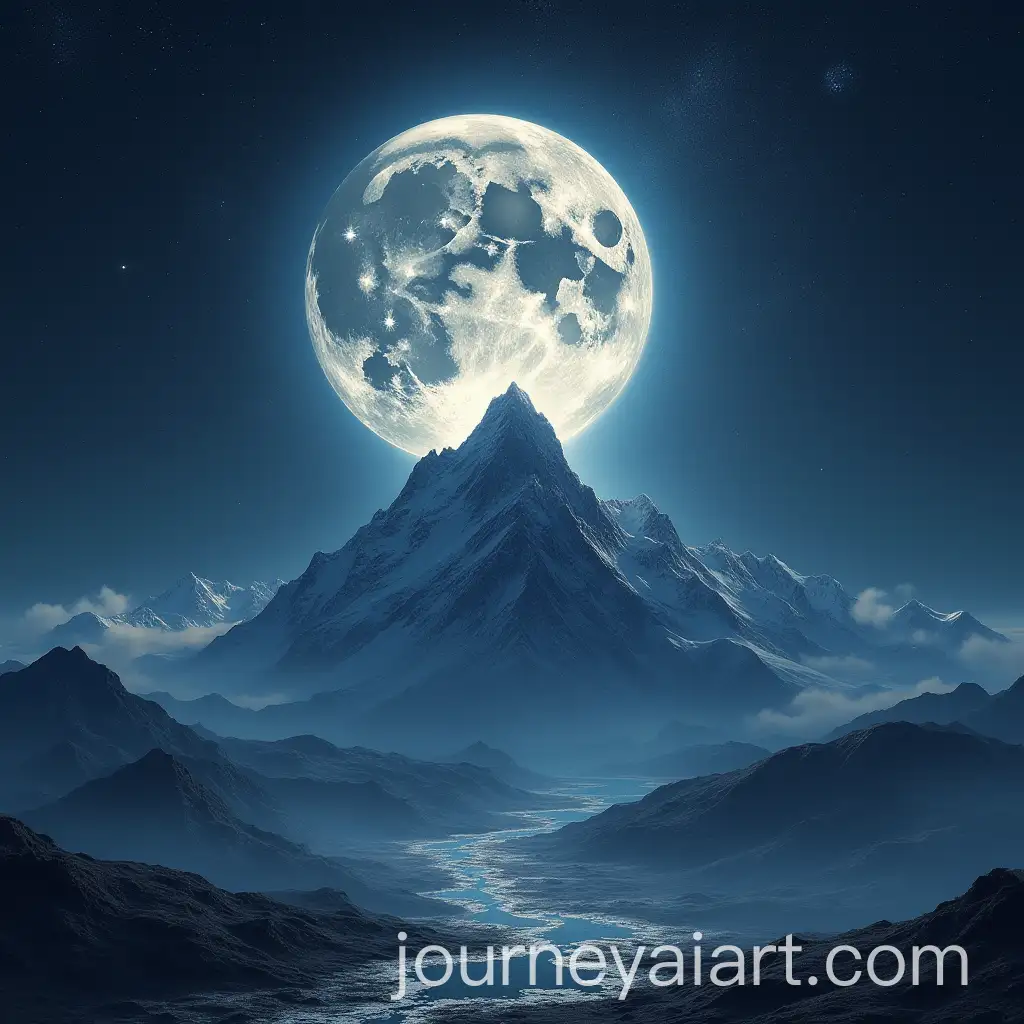 Shiva-Meditating-on-a-Moonlit-Mountain-with-Powerful-Planets-Above