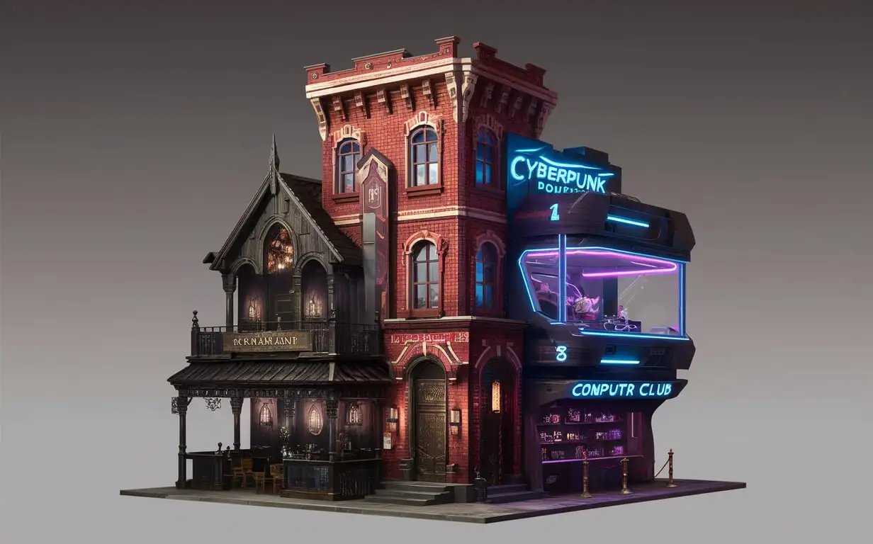 CrossSection-of-a-ThreeStory-Building-Gothic-Restaurant-Cyberpunk-Computer-Club-and-Elite-Striptease-Bar