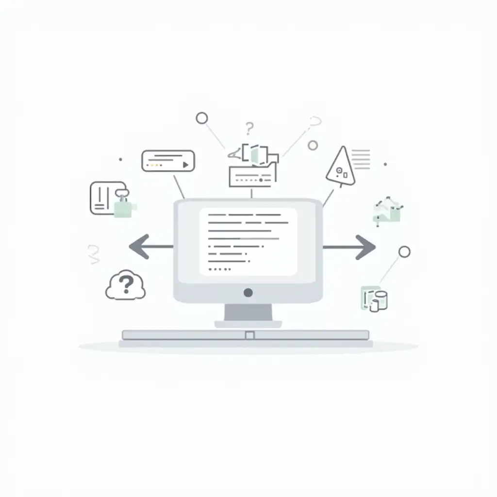 Flat-Minimalist-Illustration-of-Software-Development-and-Data-Parsing-with-Messaging-Platform-Integration