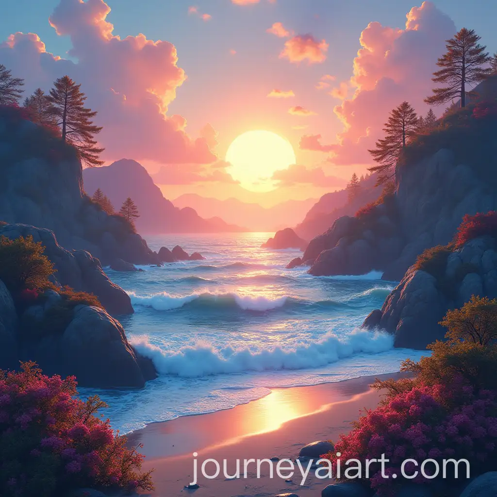 Serene-Matte-Painting-of-a-Beautiful-Environment-Radiating-Positive-Vibes