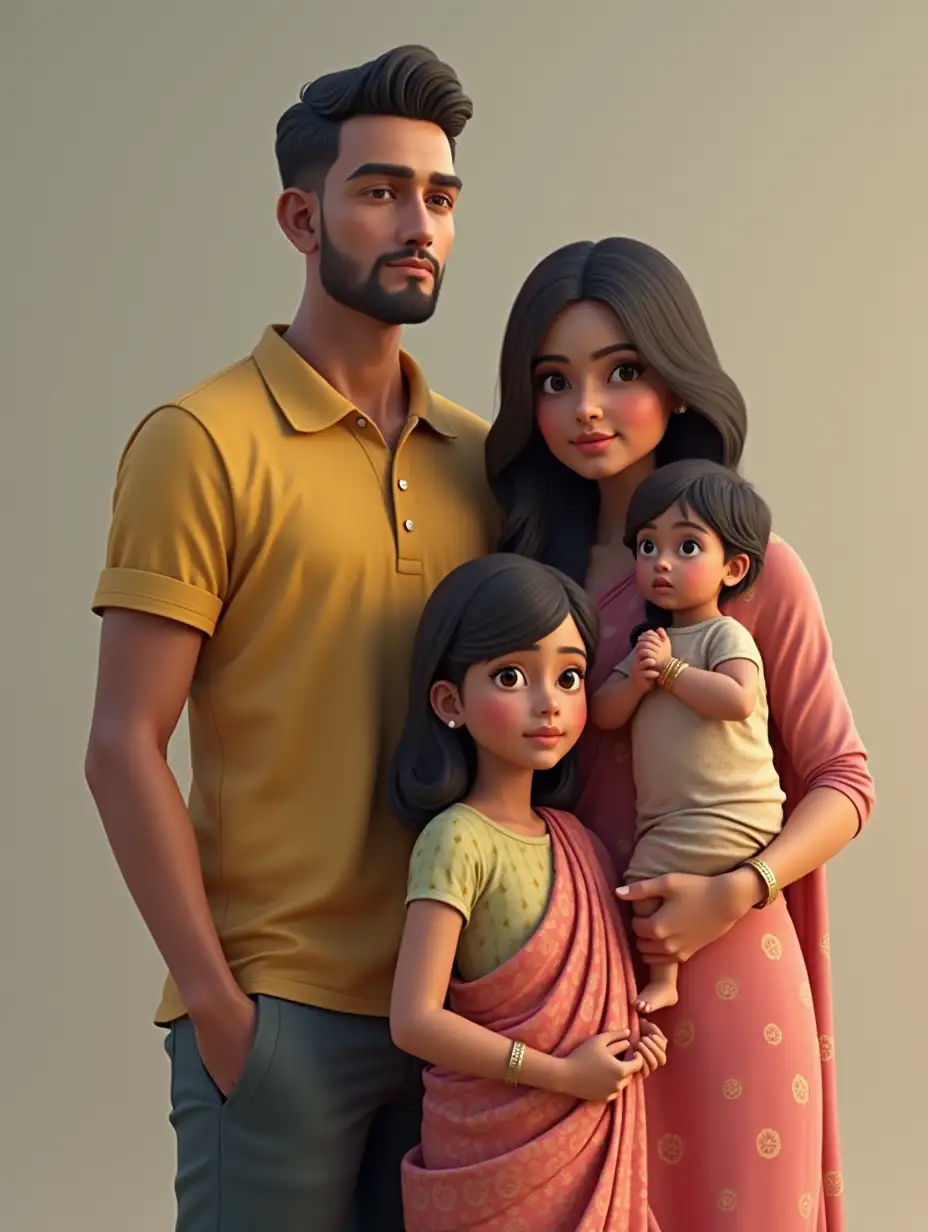 Bangladeshi-Family-Standing-with-Confidence-in-HyperRealistic-Detail