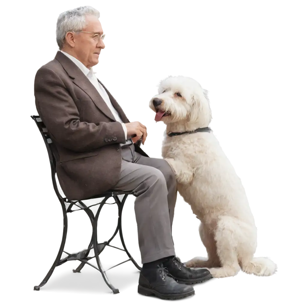 Elderly-Man-Sitting-with-His-Dog-Heartwarming-PNG-Image