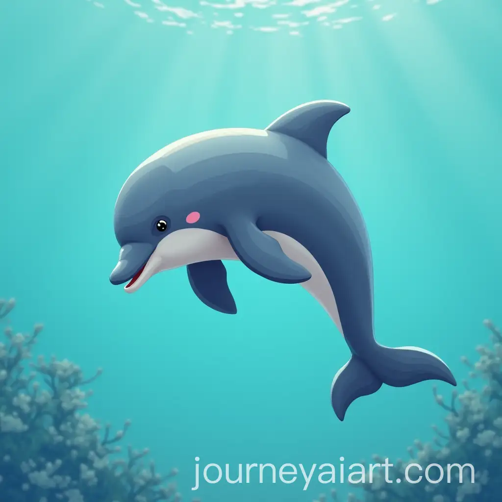 Playful-Dolphin-Swimming-Underwater