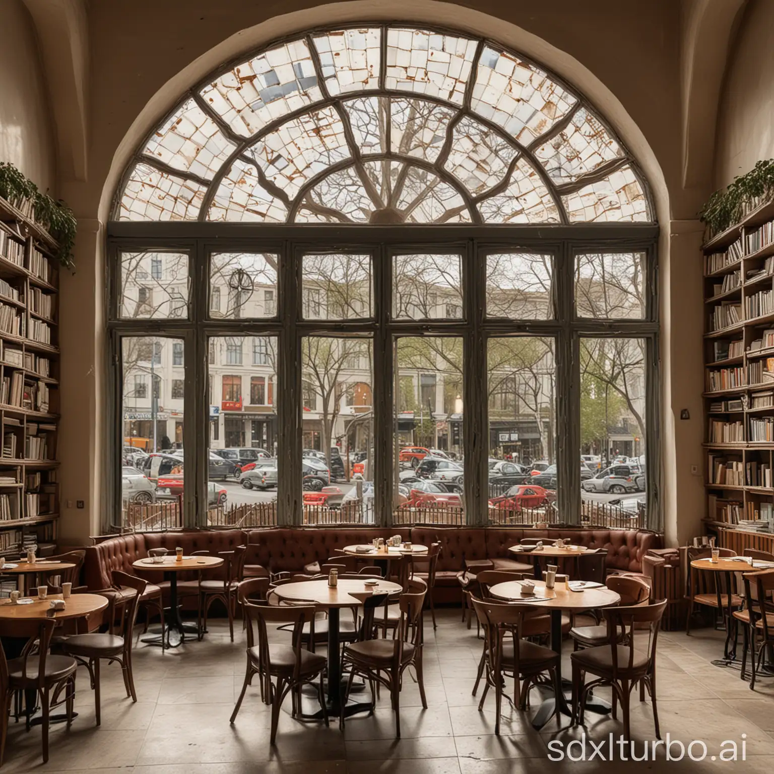 Cozy-Book-Caf-with-Circular-Center-and-Tall-Windows