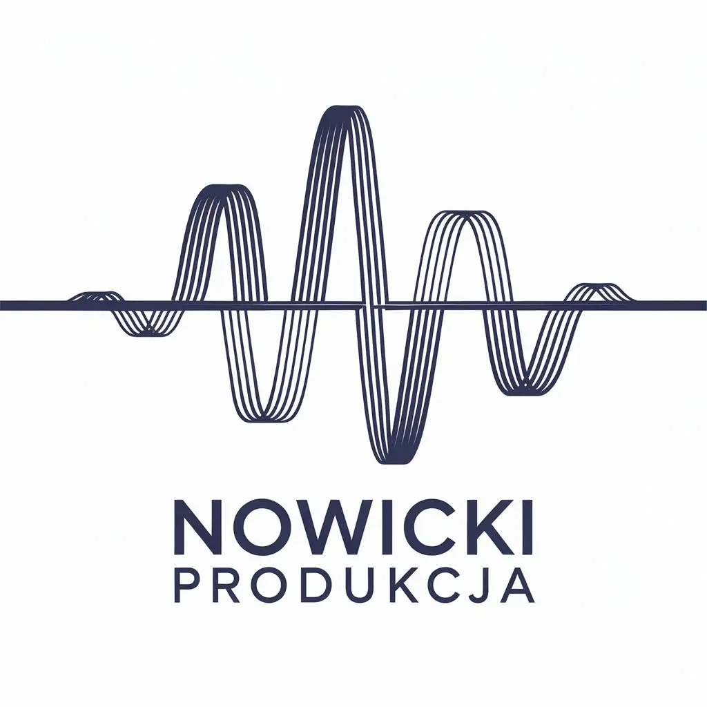 LOGO Design for Nowicki Produkcja Waveform Symbol with Modern and Clean Aesthetic