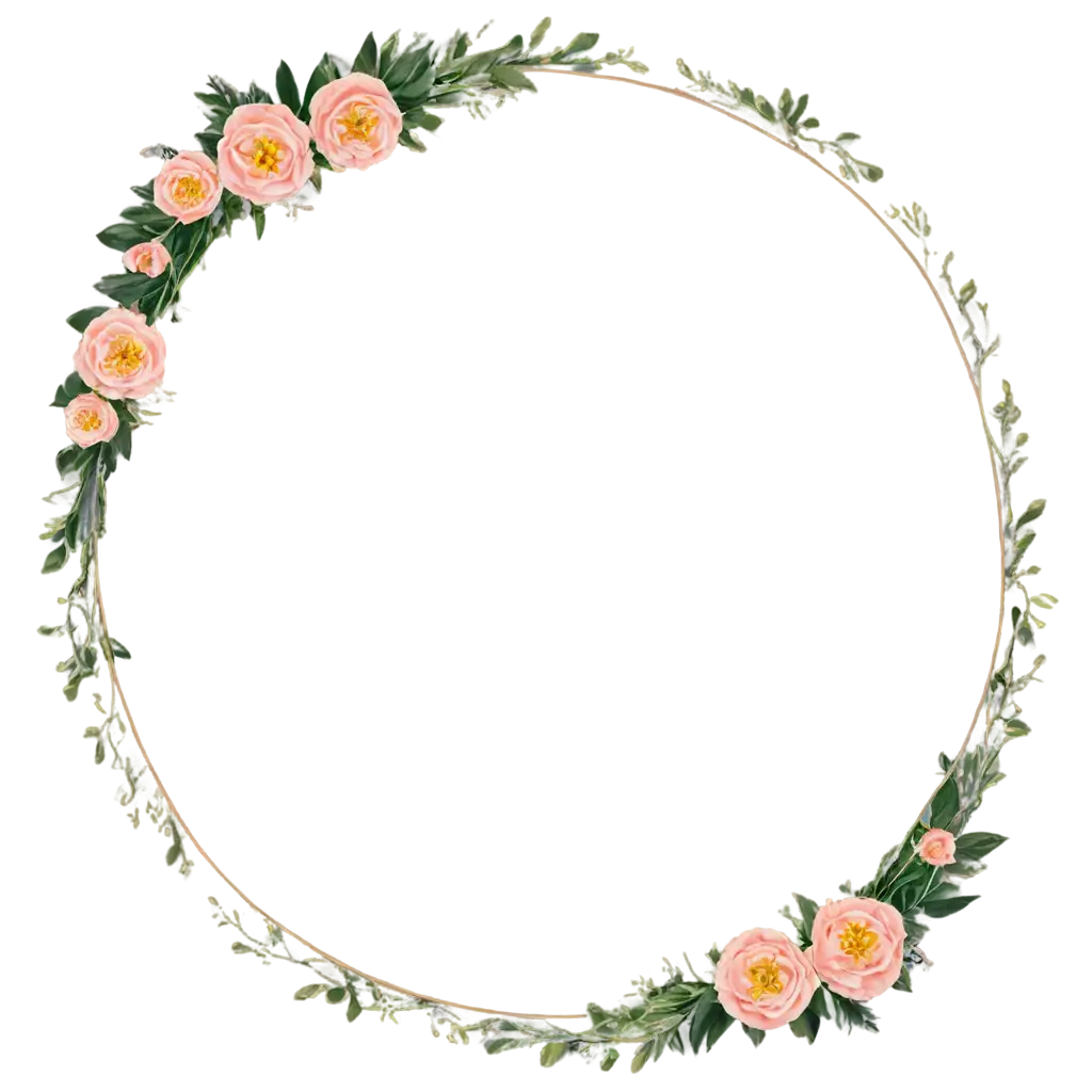 Elegant-Round-Wedding-Flower-Frames-PNG-for-Perfect-Floral-Displays