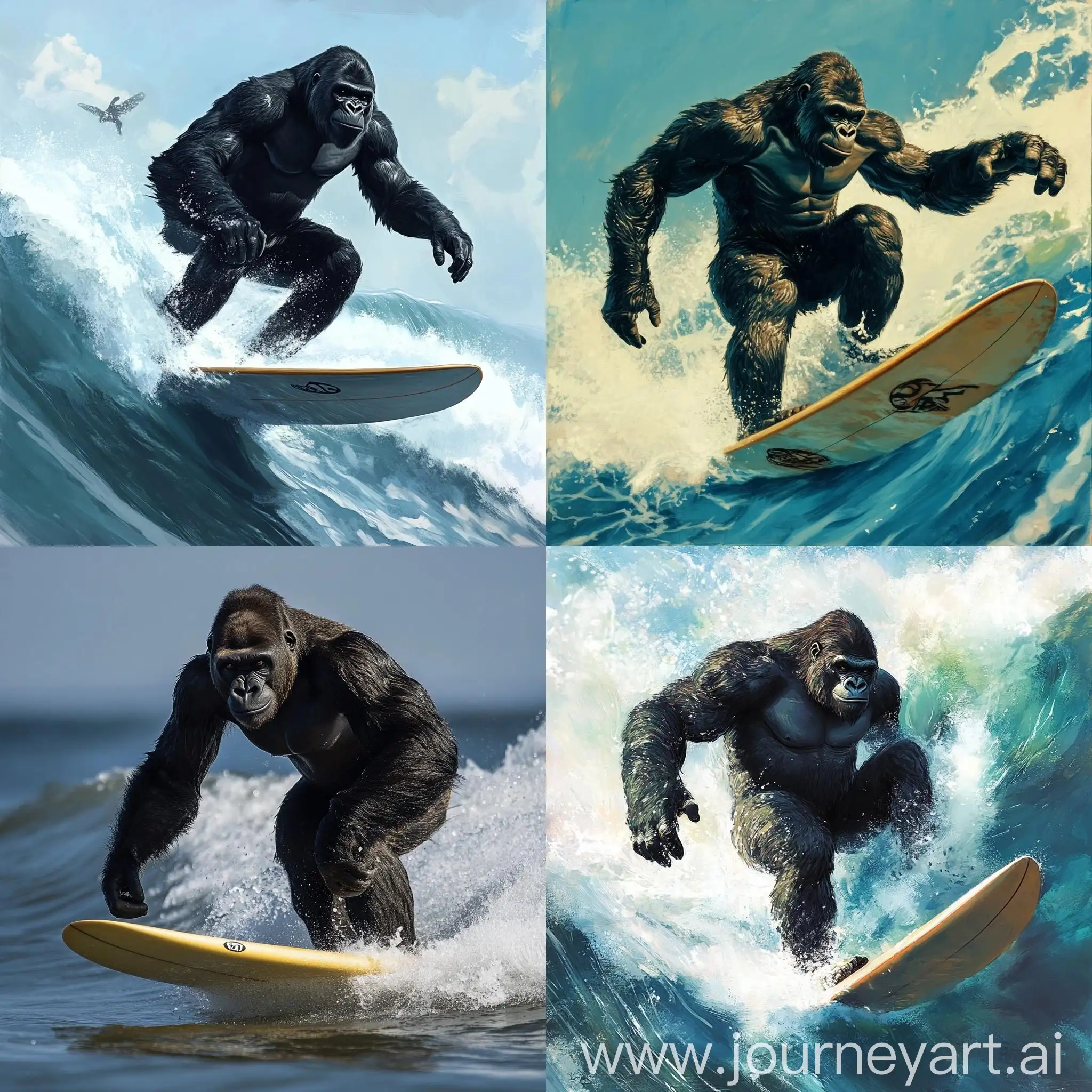 Half-Man-Surfing-Longboard-on-Vanilla-Gorilla-Waves