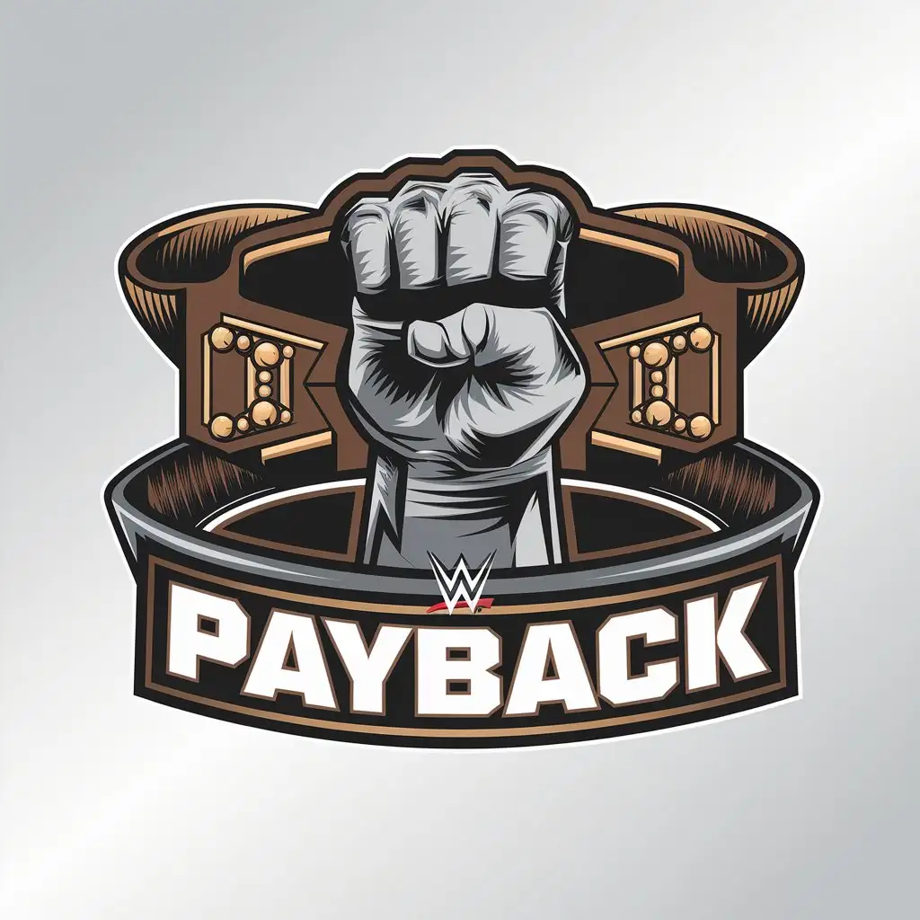 LOGO Design for WWE PAYBACK Bold Steel Chain Championship Belt with Fist Motif for Sports Fitness