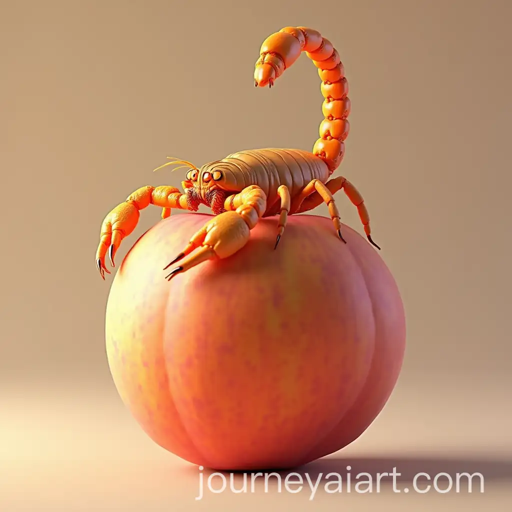 3D-Animated-Scorpion-on-Top-of-a-Peach