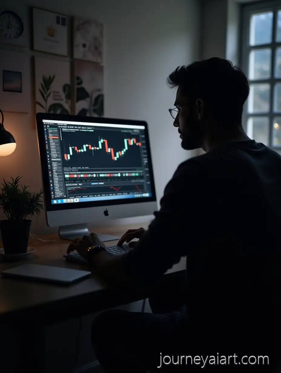 Trader-Analyzing-Graph-on-Computer-for-Backtesting-Strategy