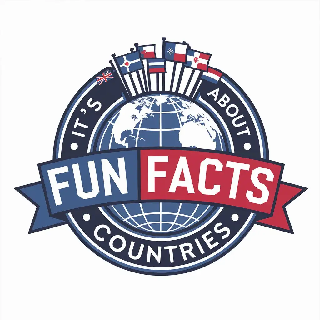 LOGO Design for Its About Fun Facts Countries Vector Design with TravelThemed Symbolism and Clear Background