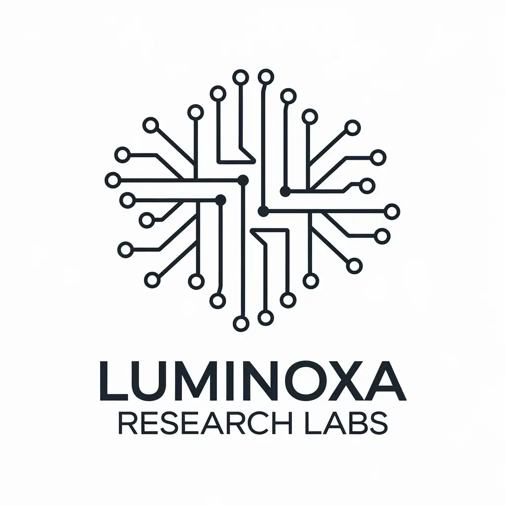 LOGO Design for Luminoxa Research Labs Connecting Dots with a Modern Technology Theme