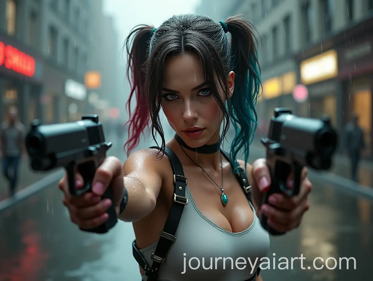 Harley-Quinn-as-Lara-Croft-A-RainSoaked-Urban-Adventure
