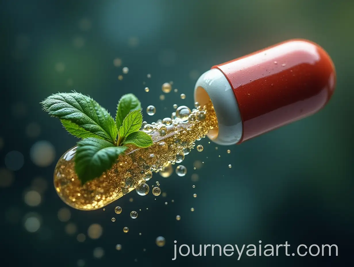 Natural-Flowing-into-Pill-Molecule-Entering-Sports-Muscle