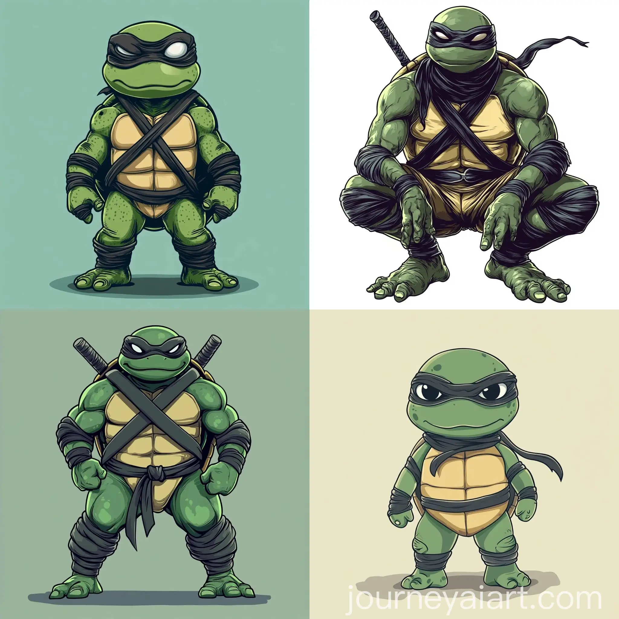 Adult-Ninja-Turtle-in-Cartoon-Style-Pastel-Colors