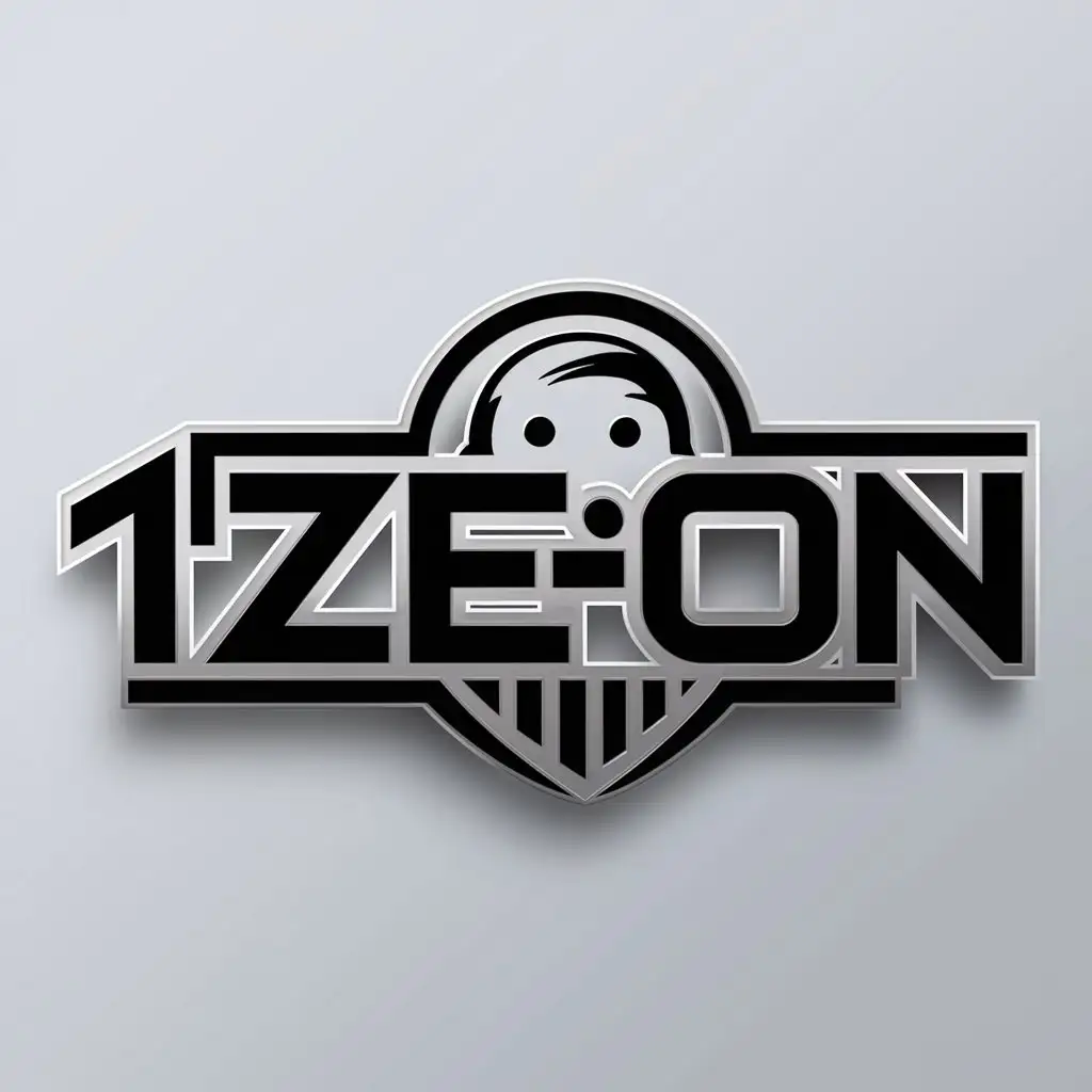 LOGO Design for 1Zer0n Vector Style with Gamerman Symbol and Clear Background