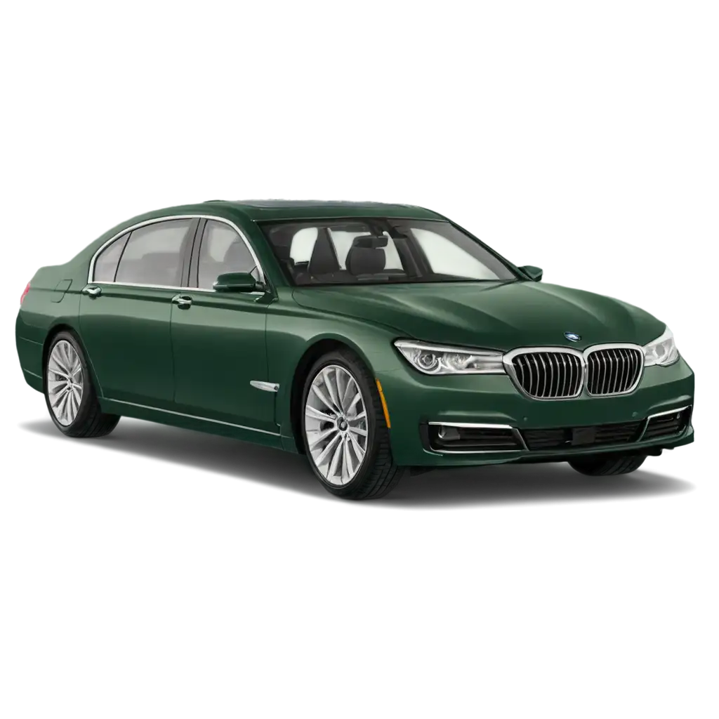 PNG-Image-Voiture-BMW-Series-7-in-Green-HighQuality-Car-Illustration
