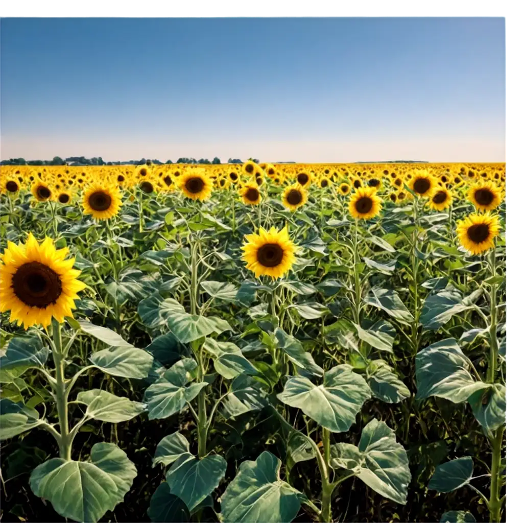 Stunning-Summer-Sunflower-Field-PNG-Capturing-the-Essence-of-Seasonal-Beauty