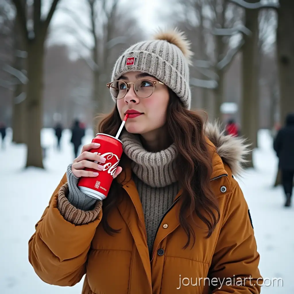 Woman-Enjoying-CocaCola-in-aAI-Image-Expansion-Winter-Park