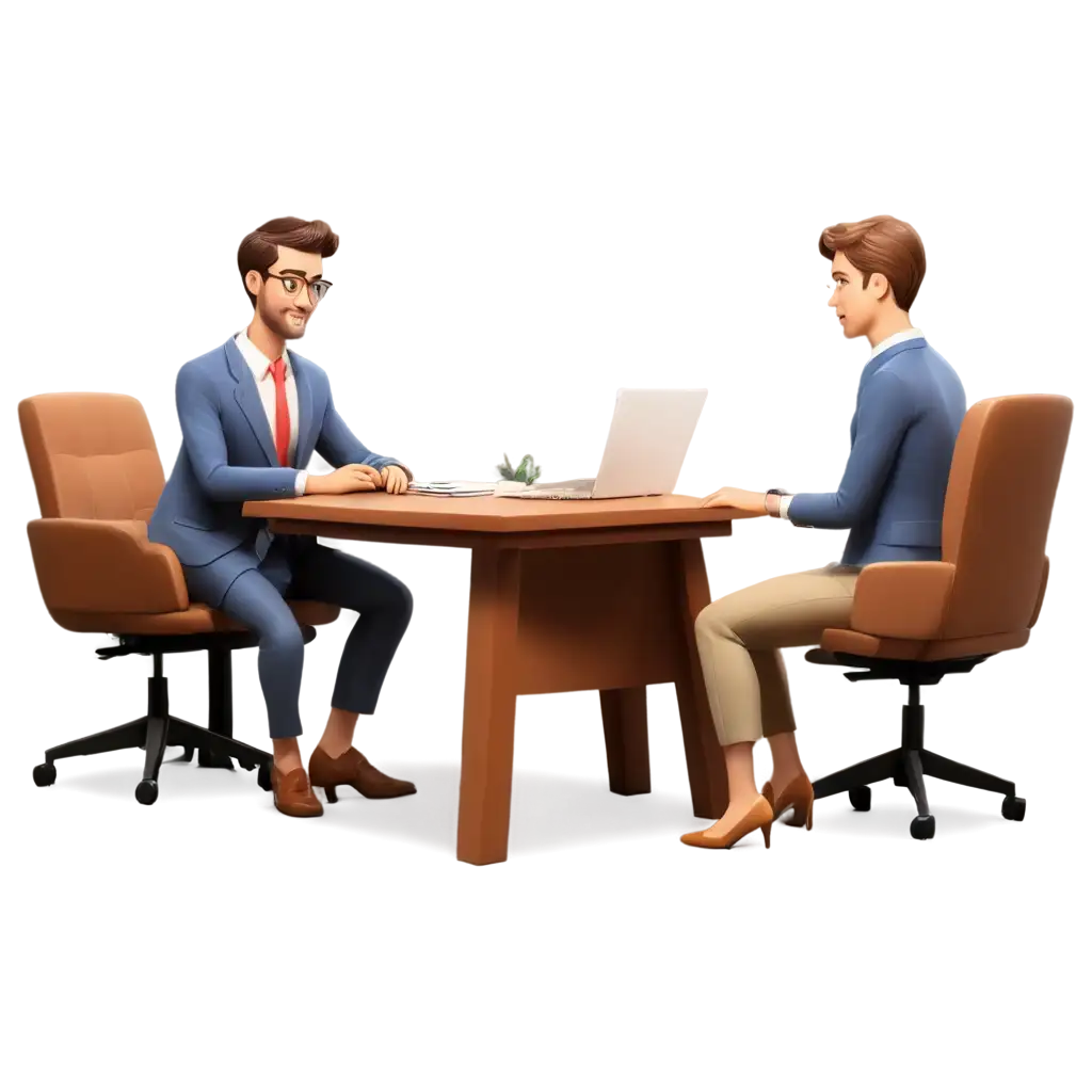 Detailed-PNG-Illustration-of-an-Office-Interview-Scene-with-Furniture-and-Props