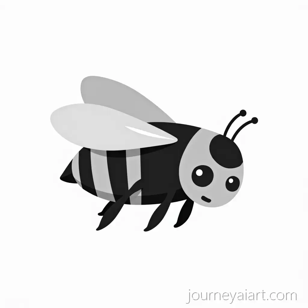 Cute-Bumble-Bee-on-Clear-Background-in-Illustrative-StyleBumble-bee-illustration-design