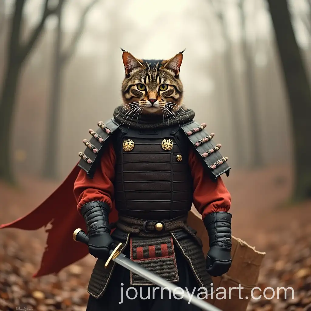 Cat-in-Samurai-Armor-on-Battlefield