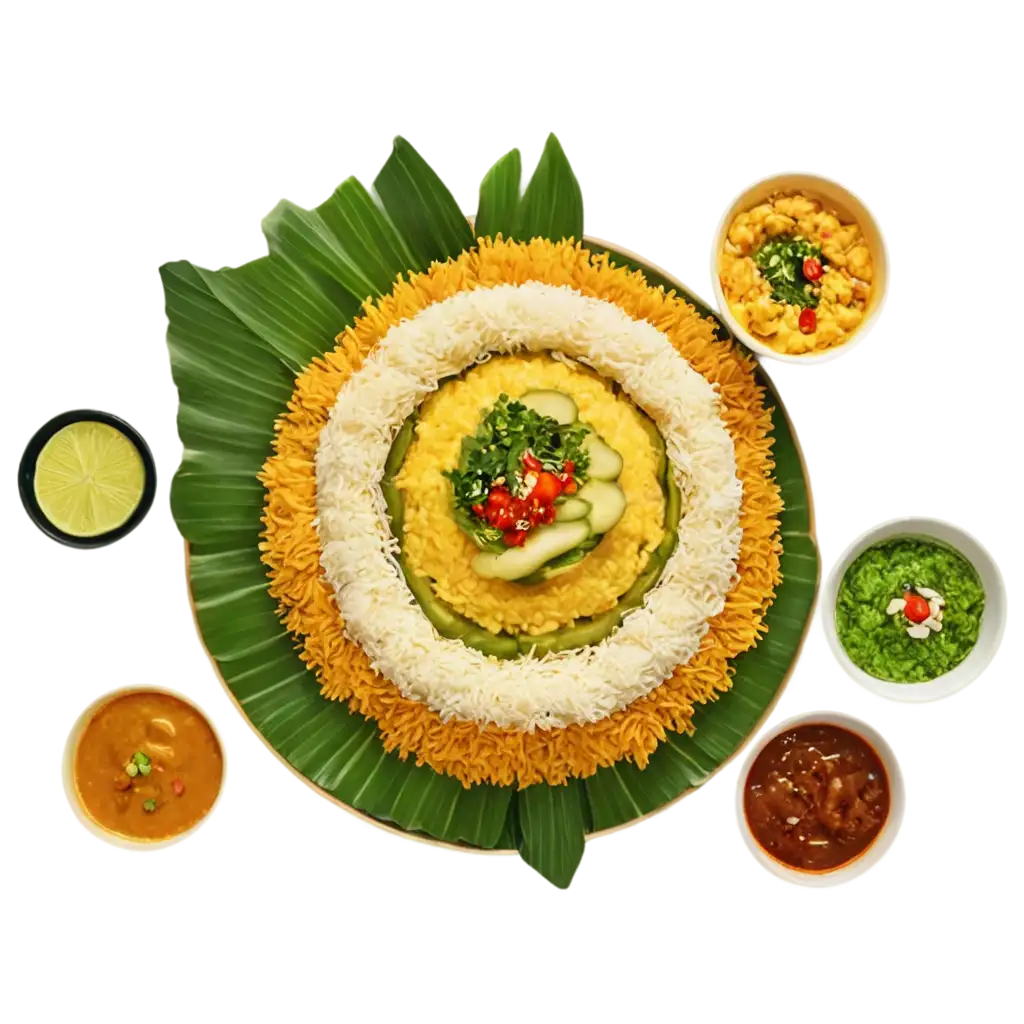 Nasi-Tumpeng-PNG-Image-Top-View-of-Traditional-Indonesian-Rice-Cone