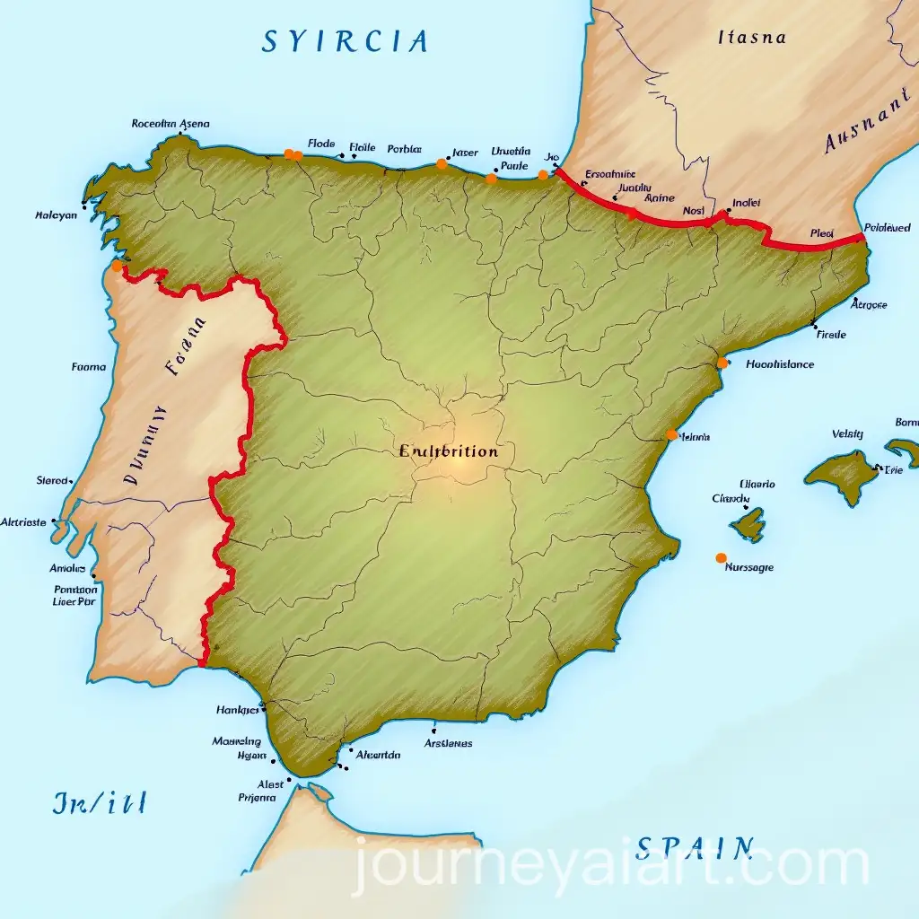 Artistic-World-Map-Connecting-Cape-Verde-and-Spain