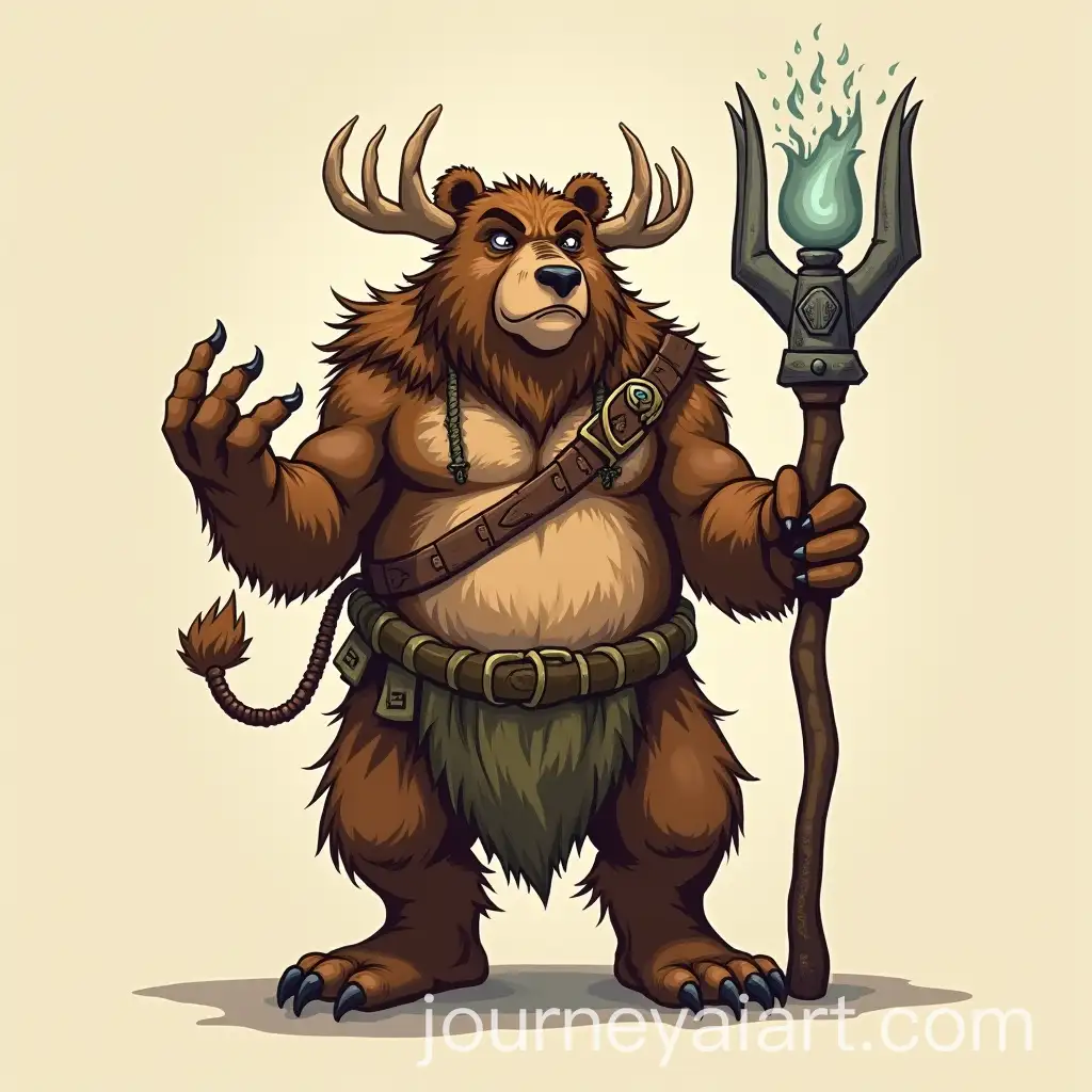 Tauren-Shapeshifting-into-Bear-with-Staff-from-World-of-Warcraft-Classic