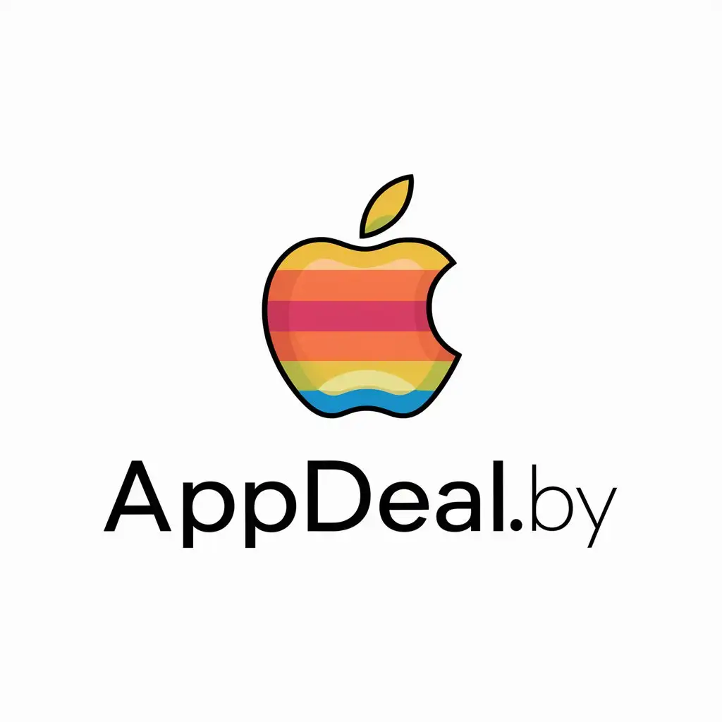 LOGO Design for Appdealby Vector Design with Apple Symbol for Technology Industry