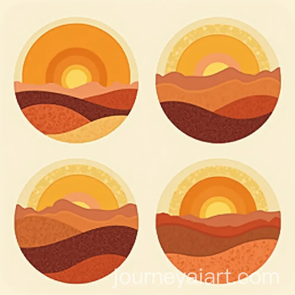 Abstract-Boho-Landscapes-in-Earthy-Tones-with-SemiCircle-Sun-Symbolism