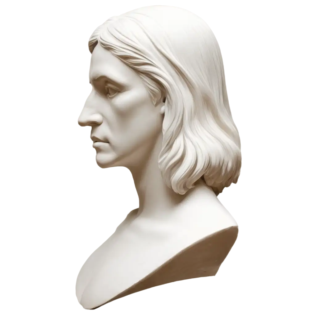 Descartes-White-Sculpture-in-Profile-PNG-HighQuality-and-Detailed-Image-for-Clear-Visuals