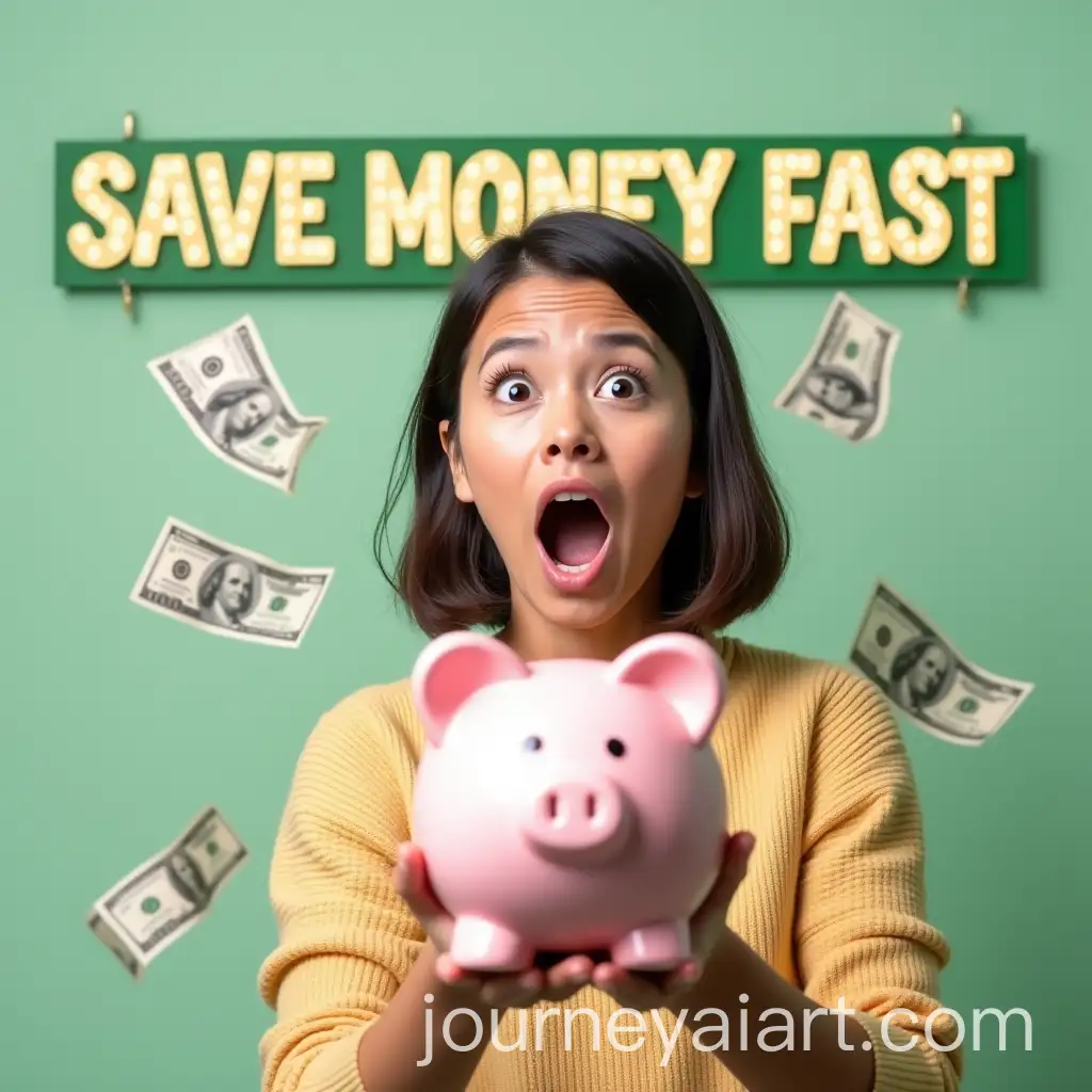 AI-Image-Prompt-ExpansionPerson-Holding-Piggy-Bank-with-Surprised-Expression-and-Dollar-Bills-Flying-YouTube-Thumbnail-Design
