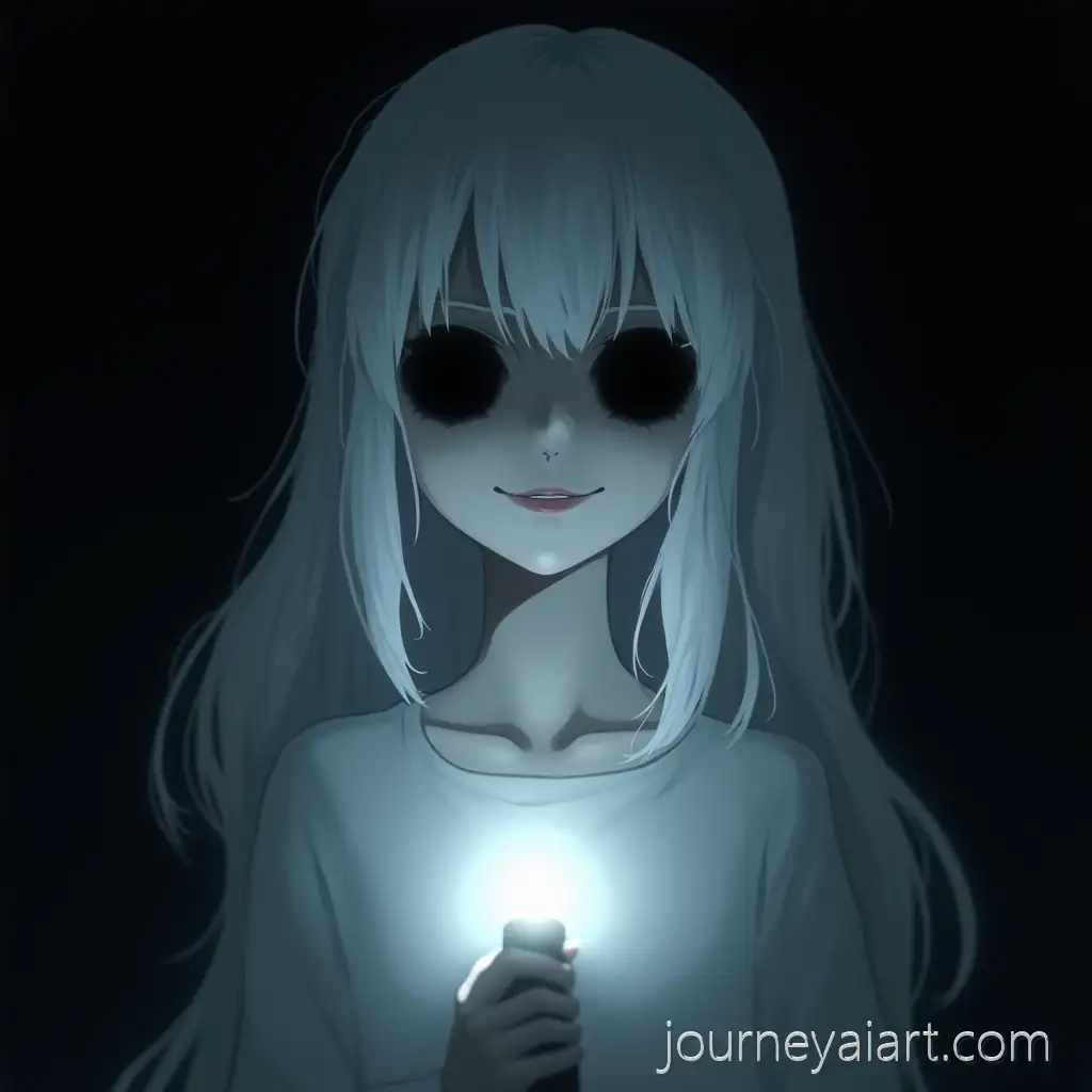 Creepy-Anime-Ghost-Girl-in-Dark-Horror-Setting-with-Flashlight-Illumination