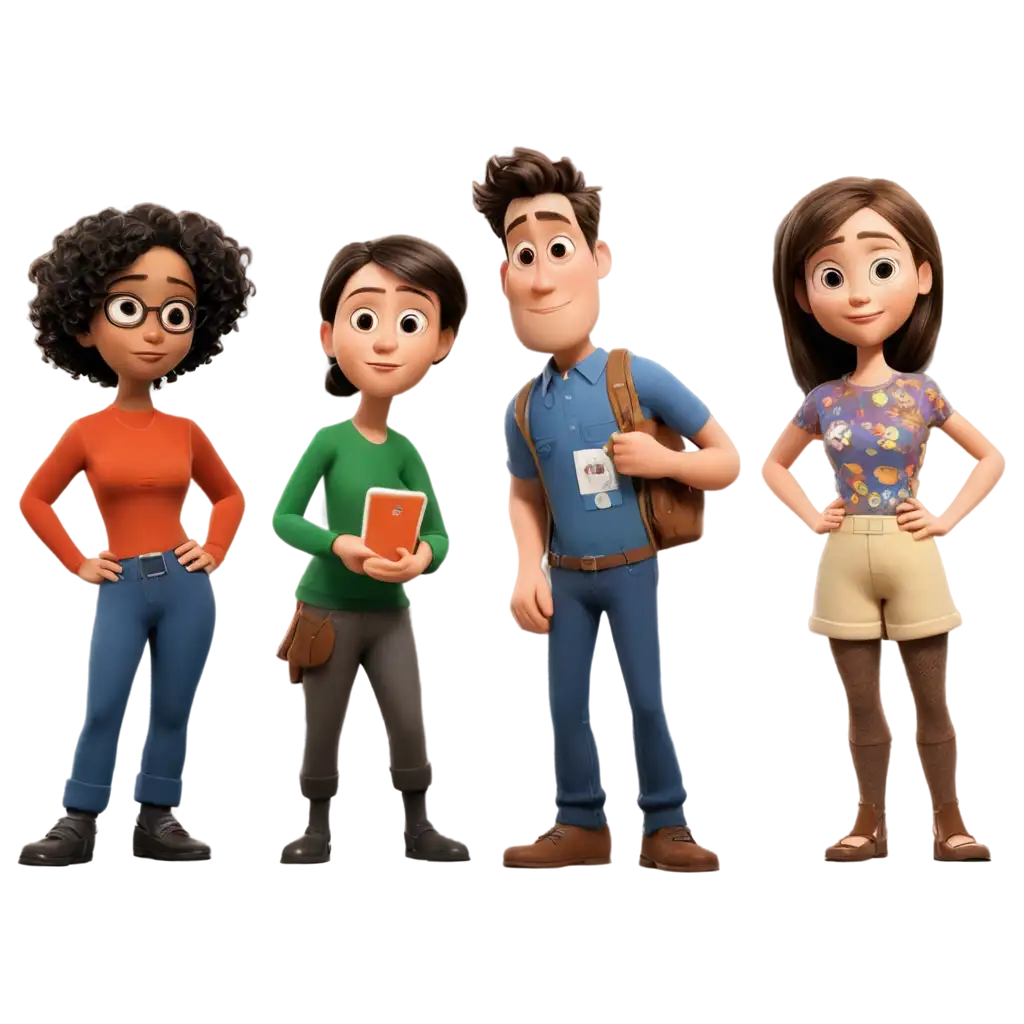 HighQuality-PixarStyle-Characters-with-iPhone-PNG-Image