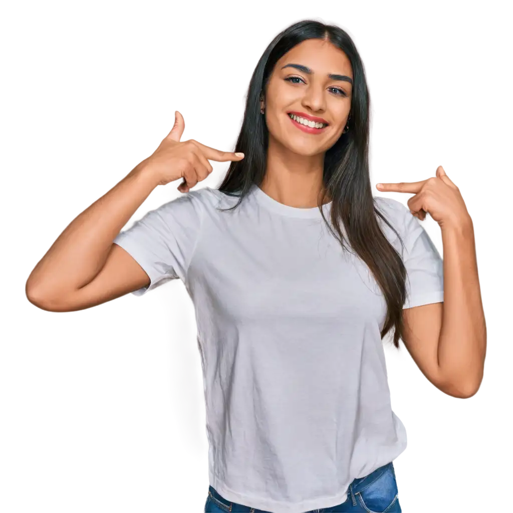 Indian-Model-Wearing-a-White-TShirt-with-a-Smile-PNG-Image-for-Enhanced-Clarity