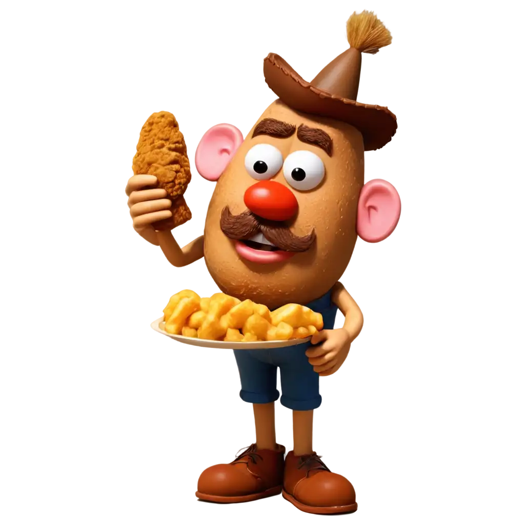 Mr-Potato-Head-Eating-Fried-Chicken-PNG-Image-Fun-and-Whimsical-Toy-StoryInspired-Art-for-Your-Projects