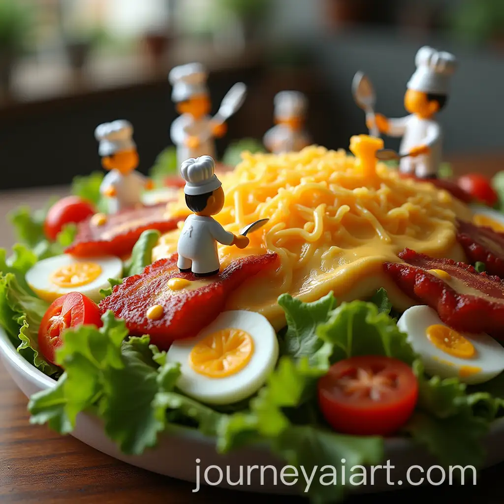 Tiny-Chefs-Preparing-Giant-Caesar-Salad-in-UltraRealistic-Macro-Photography